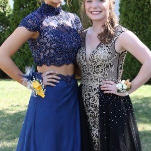 Lafemme Navy two piece prom dress style 25384